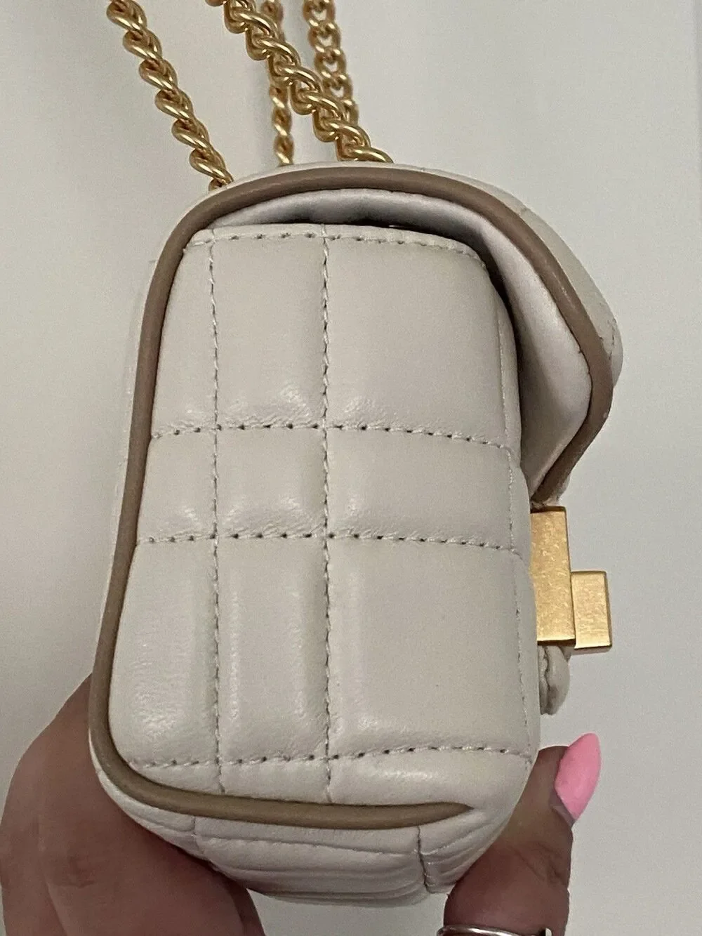 Kate Spade New York Evelyn Quilted Leather Small Shoulder Crossbody In Ivory